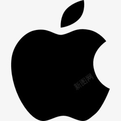 苹果苹果logo的黑色图标高清图片