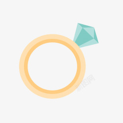 扁平钻石戒指素材