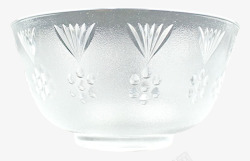 餐具玻璃碗高档磨砂透明玻璃碗高清图片