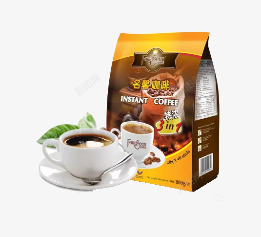名馨炭烧特浓咖啡粉png免抠素材_新图网 https://ixintu.com 产品实物 免费png 进口 马来西亚