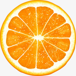 卡通橙子片切开的新鲜橙子矢量图高清图片