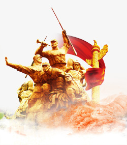 中国军魂七七事变爱国革命烈士雕像高清图片