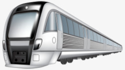 银色的火车火车透明底高清图片