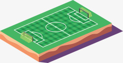 高端绿色3D足球场地绿色足球场地矢量图高清图片