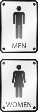 创意男女独立洗手间图图标图标