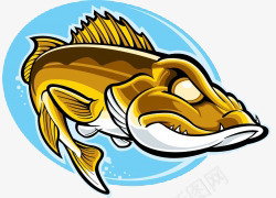 卡通手绘漂亮的金色鱼插画png免抠素材_新图网 https://ixintu.com 卡通手绘 插画 海底动物 漂亮的金色鱼