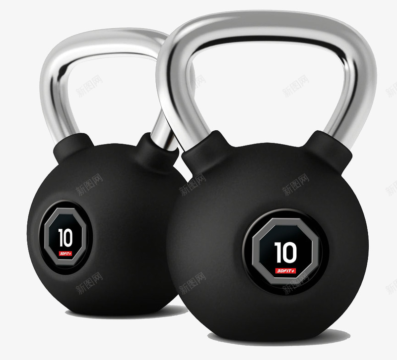 一对黑色10公斤壶铃png免抠素材_新图网 https://ixintu.com 一对 体育健身 健美健身 健身器材 壶铃 运动锻炼 黑色