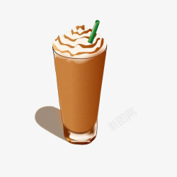麦香味咖啡咖啡味奶茶插画高清图片
