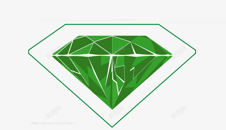 绿宝石标志png免抠素材_新图网 https://ixintu.com 标志 绿宝石 装饰图案 钻石
