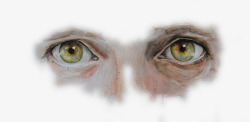 目光手绘棕色瞳孔的眼睛高清图片