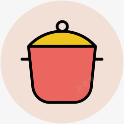煲汤锅手绘厨房锅高清图片