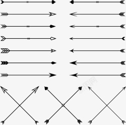 扁平化箭头矢量图素材