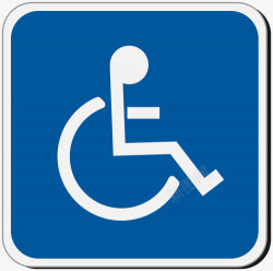 腿脚残疾人通道标志图标高清图片