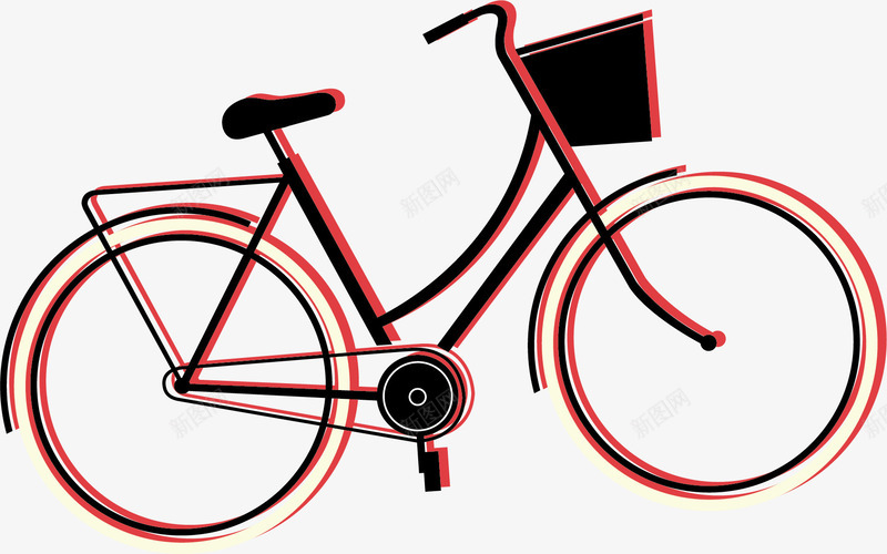 创意红色单车矢量图ai免抠素材_新图网 https://ixintu.com 单车 卡通手绘 旅行 水彩 红色 脚踏车 自行车 矢量图