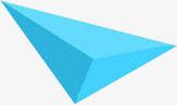 蓝色立体三角形海报素材
