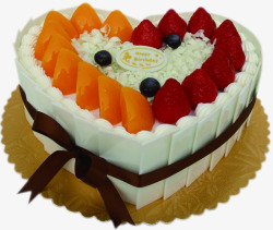 芒果草莓节日蛋糕素材