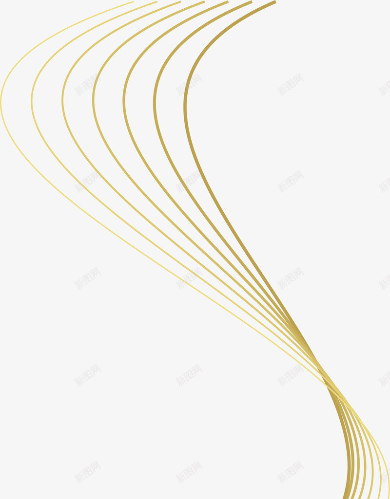 金色线条曲线png免抠素材_新图网 https://ixintu.com 图案 律动线条 曲线 曲线图案 纹理 纹路 线条 金色