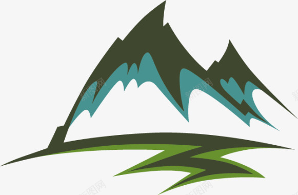 风景手绘山logo图标图标