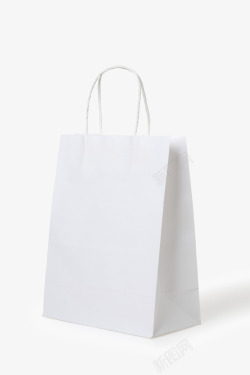 手提购物袋女性白色购物袋高清图片