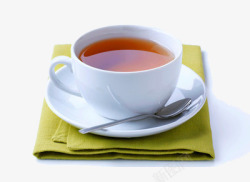 装着红色茶汤类的饮料的白色茶具素材