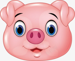 粉色猪头素材