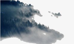 污染环境的深山雾霾高清图片