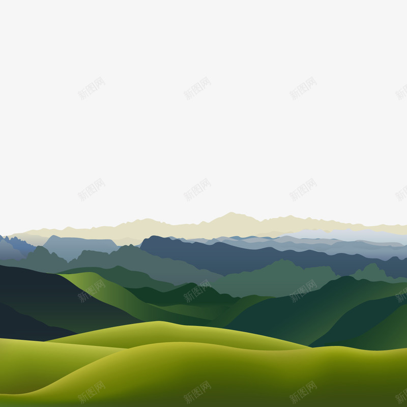 崇山峻岭png免抠素材_新图网 https://ixintu.com 大山 深山 绿色 高山