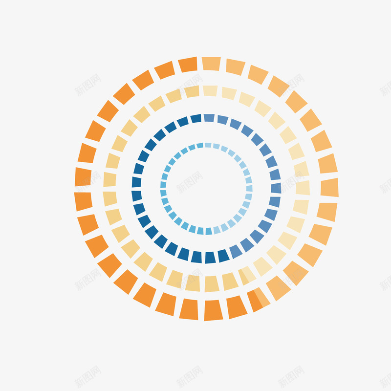 橙色圆环矢量图ai免抠素材_新图网 https://ixintu.com ppt 分析 向心 商务 圆形 圆环 橙色 蓝色 矢量图