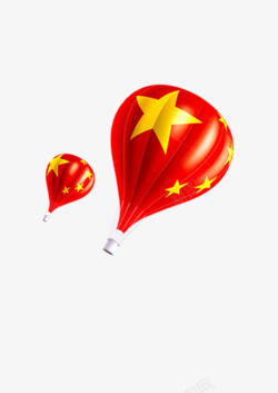 国庆节热气球素材