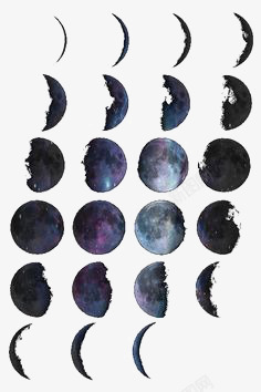 透明虚影背景月球的变化高清图片