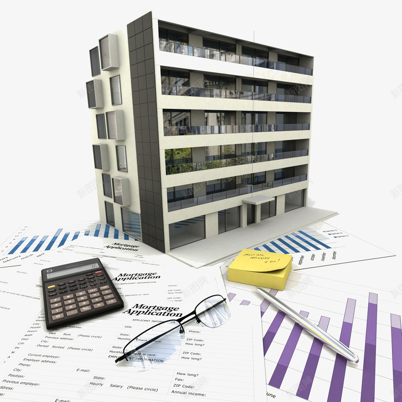 建筑模型与图纸png免抠素材_新图网 https://ixintu.com CAD图建筑设计 办公用办 汽车房屋