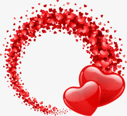浪漫圆圈爱心浪漫红色圆圈高清图片