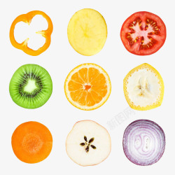 橙色划痕背景图片水果切片高清图片