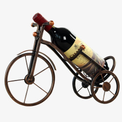 桌面装饰小物件自行车红酒架高清图片