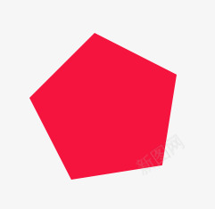 红色五边形png免抠素材_新图网 https://ixintu.com 五边形 正五边形 素材 红色