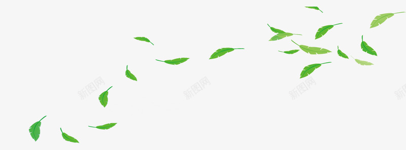 飘浮的树叶png免抠素材_新图网 https://ixintu.com 叶子 树叶 环保 绿叶 飘浮的树叶