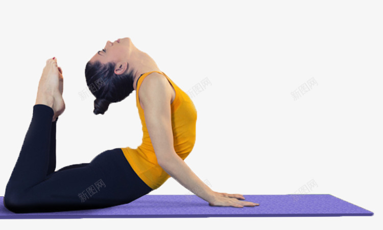 瑜伽垫png免抠素材_新图网 https://ixintu.com 健康 健身用品 悠闲 美女弯腰 运动器材 锻炼