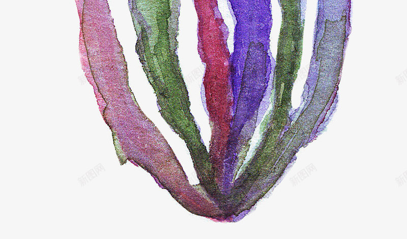 彩色海草png免抠素材_新图网 https://ixintu.com 一株 卡通 手绘 海生植物 海草 紫色 红色 蓝色
