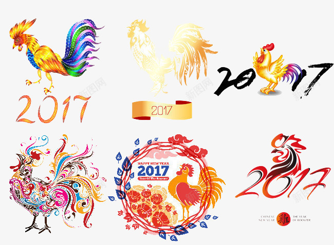 金鸡元素png免抠素材_新图网 https://ixintu.com 创意 新年 春节 金鸡