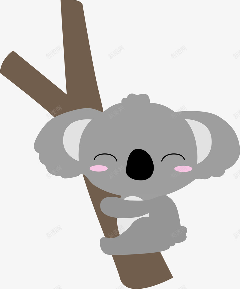 爬树的考拉可爱的考拉png免抠素材_新图网 https://ixintu.com 卡通考拉 可爱 树 考拉