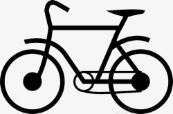 便捷自行车自行车简笔画图标高清图片
