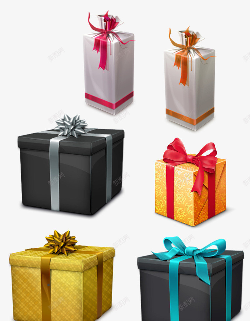 长方形礼物盒子合集png免抠素材_新图网 https://ixintu.com 免费素材 正方形礼物盒子 礼物 礼物盒子 礼物素材 长方形盒子