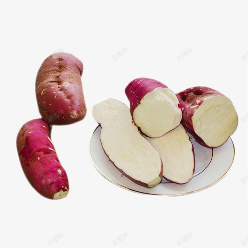 新鲜白瓤红薯png免抠素材_新图网 https://ixintu.com 农场 地瓜 山芋 新鲜白瓤 甘面 番薯 红薯