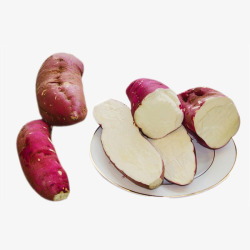 山芋地瓜新鲜白瓤红薯高清图片