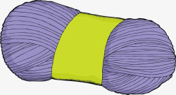 紫色手绘毛线团素材