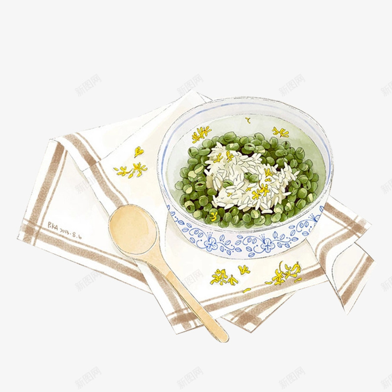 碗里的绿豆汤png免抠素材_新图网 https://ixintu.com png图形 png装饰 勺子 碗 绿豆汤 装饰
