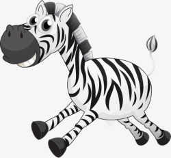 黑白斑马斑马动物卡通黑白高清图片