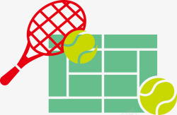 平面网球场打网球高清图片