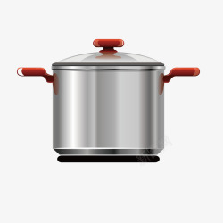 煮汤手绘铝锅高清图片