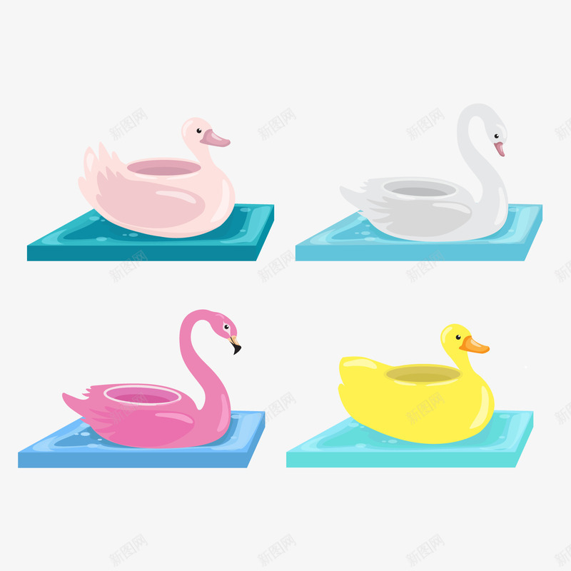 鸟类形状水上充气玩具png免抠素材_新图网 https://ixintu.com 充气玩具 手绘 水上玩具 背景装饰 鸟类形状